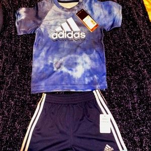 Toddler Boys Adidas Print T-Shirt and Shorts Set, 2 Piece